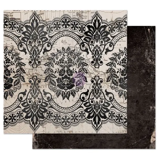 Prima Marketing Midnight Garden Double-Sided Cardstock 12X12-Old Map, Multi (10 SHEETS) {1}