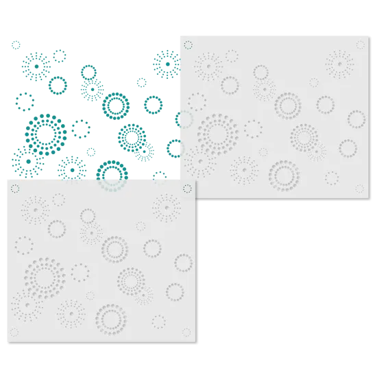 Spiral Pop Circle Wallpaper Wall Stencil | 3624 by Designer Stencils | Pattern Stencils | Reusable Stencils for Painting | Safe & Reusable Template for Wall Decor | Try This Stencil Instead of a Wallpaper | Easy to Use & Clean Art Stencil Pattern {3}