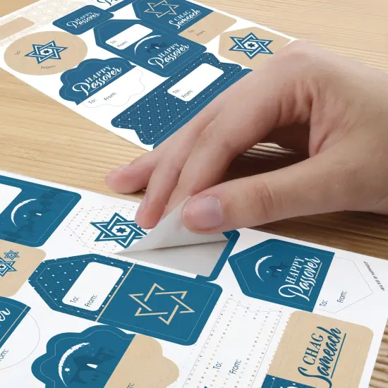 Big Dot of Happiness Happy Passover - Assorted Pesach Jewish Holiday Party Gift Tag Labels - To and From Stickers - 12 Sheets - 120 Stickers {6}