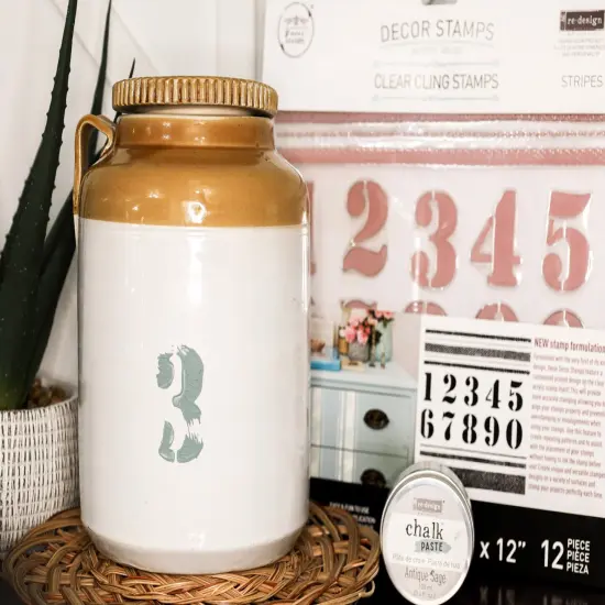 Redesign Decor Clear-Cling Stamps - Stripes 12"x12" {3}