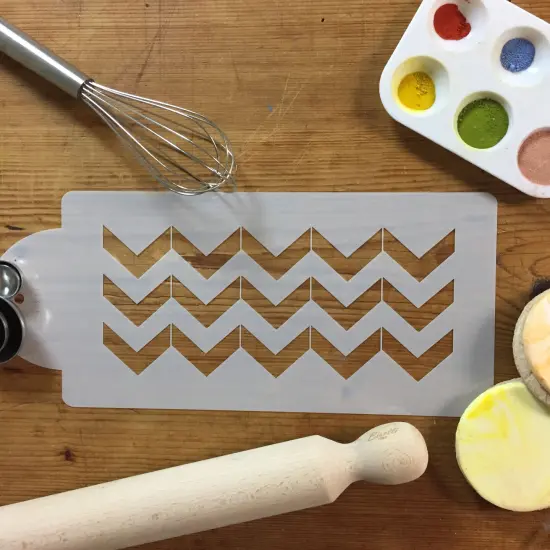 Wide Chevron Cake Stencil | C841 by Designer Stencils | Cake Decorating Tools | {3}