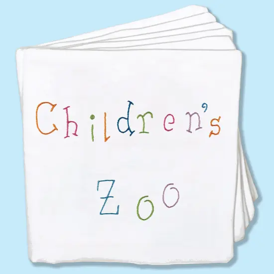 Jack Dempsey Stamped Cloth Nursery Books 8"X8" 12 Pages-Children's Zoo {3}