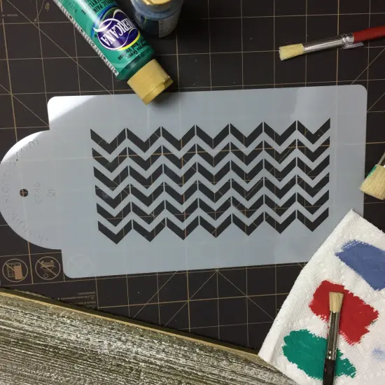 Chevron Cake Stencil Side | C786 by Designer Stencils | Cake Decorating Tools | {4}