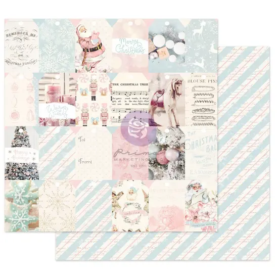 Prima Marketing Inc Christmas Sparkle Collection 12x12 Sheet - Christmas Sweet -, 12"x12" W/ Foil Detail 655350997700 (10 SHEETS) {1}