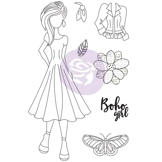 Prima Marketing Inc Jn Doll Stamps - Willow - 5.25"x8", 7 Pcs 655350913069 {1}