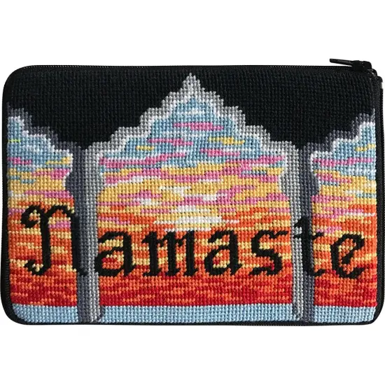Stitch & Zip Needlepoint Purse Kit- Namaste Multicolor {1}