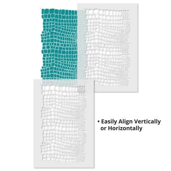 Large Crocodile Skin Wall Stencil | 3448 by Designer Stencils | Pattern Stencils | Reusable Stencils for Painting | Safe & Reusable Template for Wall Decor | Try This Stencil Instead of a Wallpaper | Easy to Use & Clean Art Stencil Pattern {5}