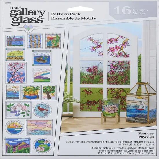 FolkArt Gallery Glass Pattern Set 3/Pkg-Scenery {1}