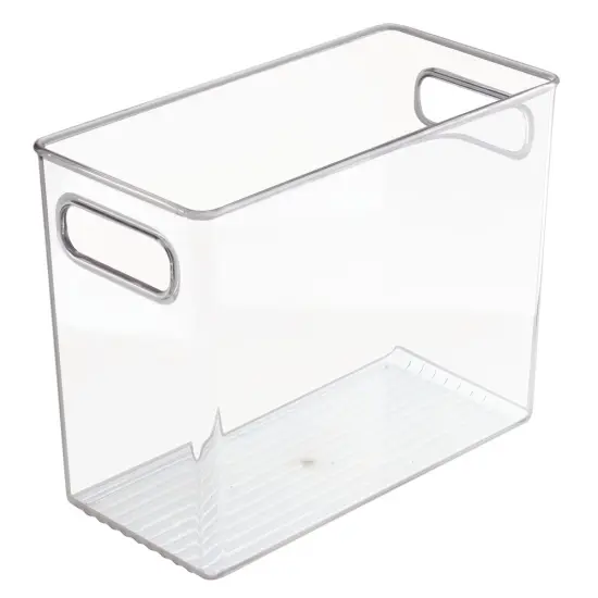 mDesign Plastic Storage Bin with Handles for Home Office - Clear {4}