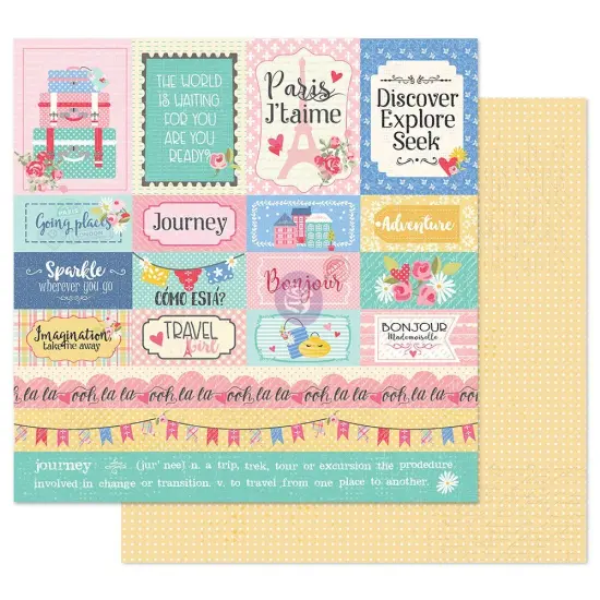 Prima Marketing Inc Jn Traveling Girl 12x12 Sheet 655350912796 (TOTAL 10 SHEETS) {1}