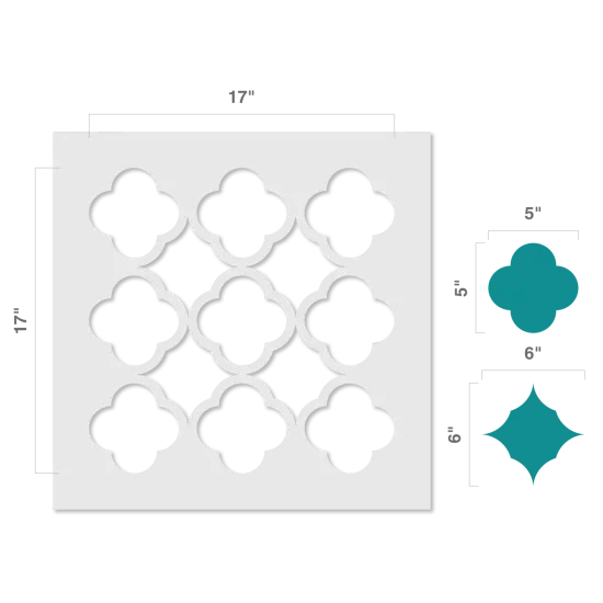 Large Quatrefoil Wall Stencil | 3641 by Designer Stencils | Pattern Stencils | {2}
