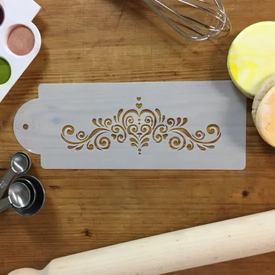 Amore Cake Stencil Side | C808 by Designer Stencils | Cake Decorating Tools | {2}