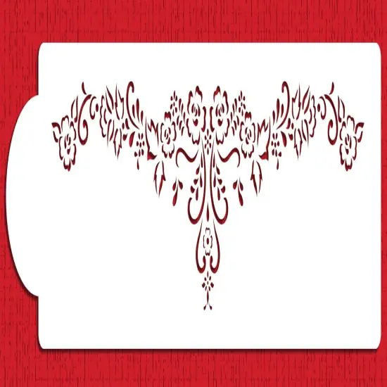 Floral Lace Swag Cake Stencil | C762 by Designer Stencils | Cake Decorating Tools | {3}