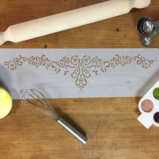 Floral Lace Swag Cake Stencil | C762 by Designer Stencils | Cake Decorating Tools | {4}