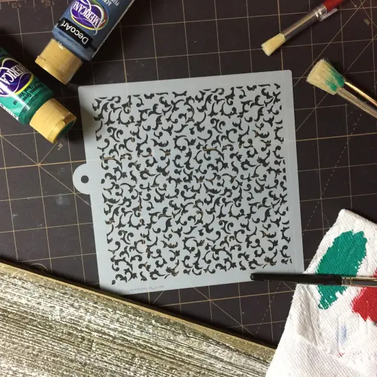 Provencal Scroll Miniprint Cake Stencil | C815 by Designer Stencils | Cake Decorating Tools | {4}