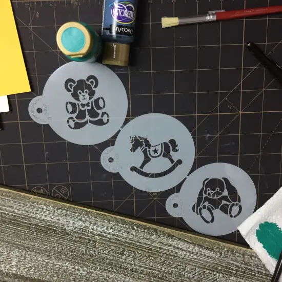 Teddy Bear, Rocking Horse and Bunny Cookie Set | C782 by Designer Stencils | Cookie Decorating Tools | {5}