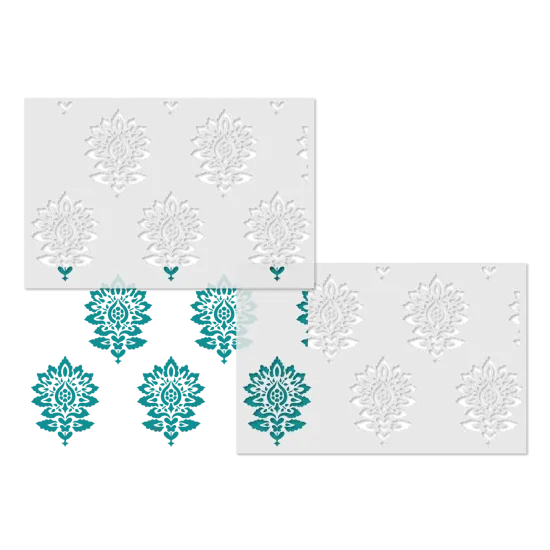 Batik Damask All Over Pattern Wall Stencil | 3797 by Designer Stencils | Pattern Stencils | Reusable Stencils for Painting | Safe & Reusable Template for Wall Decor | Try This Stencil Instead of a Wallpaper | Easy to Use & Clean Art Stencil Pattern {3}