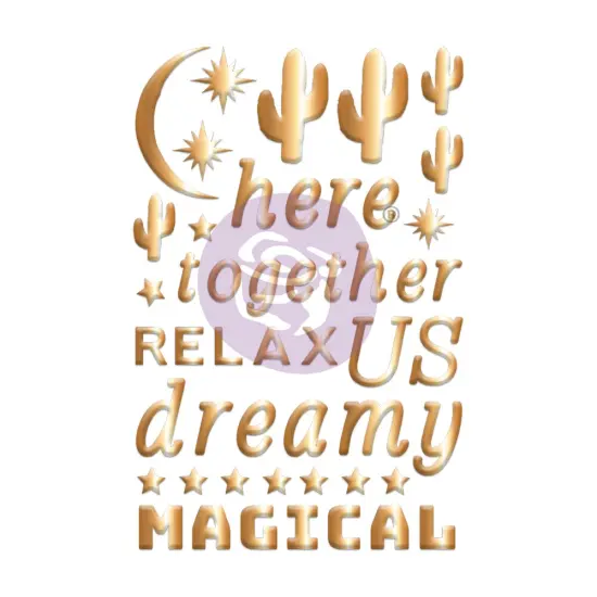 Prima Marketing Inc Golden Desert Collection Title Stickers - 100 Pcs 655350645830 {1}