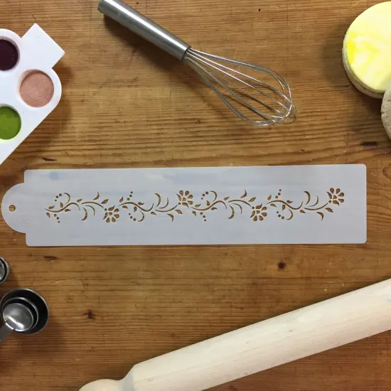 Small Vintage Lace Cake Stencil Side | C772 by Designer Stencils | Cake Decorating Tools | {4}