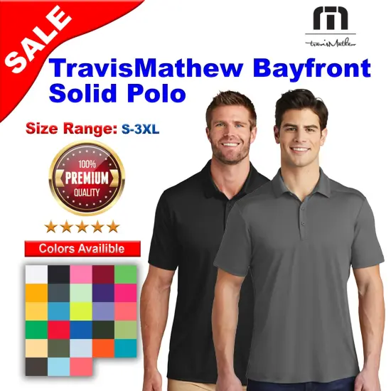 TravisMathew&reg; Bayfront Solid Polo Black {2}