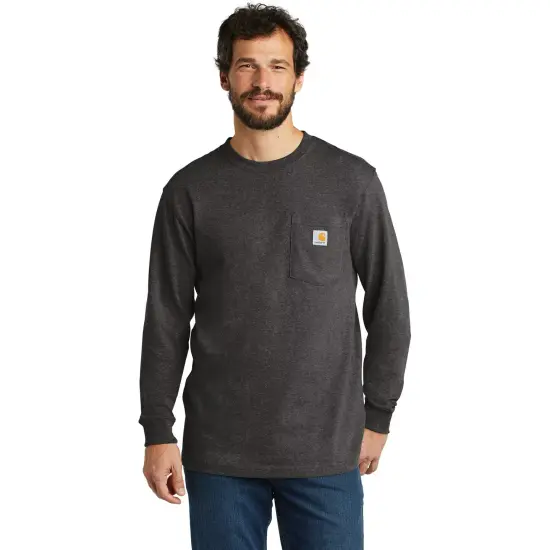 Carhartt&reg; Workwear Pocket Long Sleeve T-Shirt Heather Grey {6}