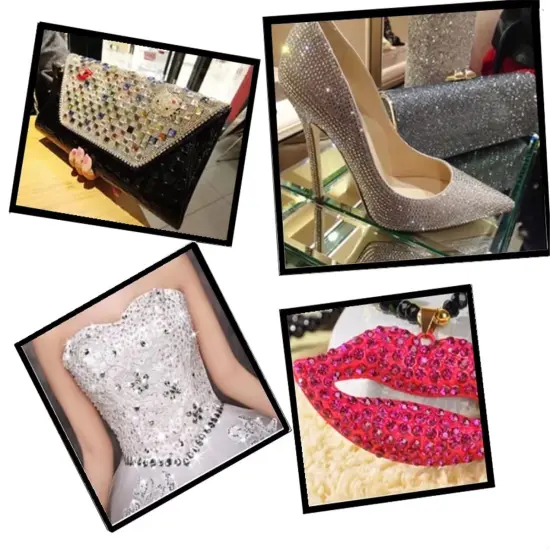 3000 PCS SS12 3mm Flatback Rhinestones Clear Glass Round Gems Crystals for Nail Art DIY Crafts Clothes Shoes Bags （Light Pink） {3}