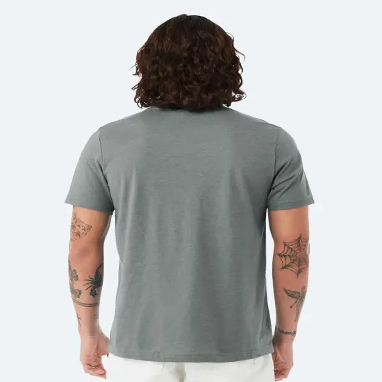 BELLA + CANVAS&reg; Short Sleeve CVC Jersey T-Shirt Unisex Fit, Soft Cotton Blend, Crew Neck Heather Purple {7}