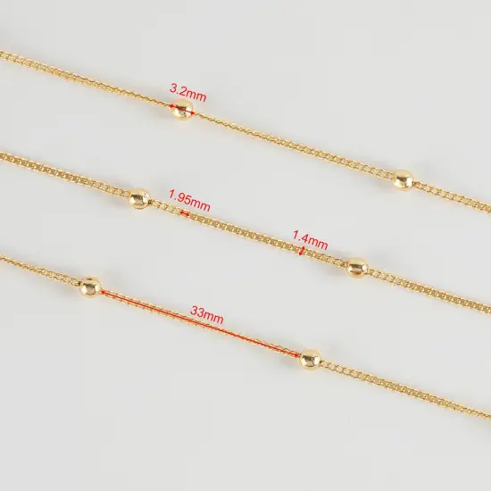 16.4 Feet/5 Meters 18K Gold Plated Brass Chain for Jewelry Making, Light Gold Beaded Necklace Chain for Women Twisted Curb Link Chain Jewelry Supplies {6}