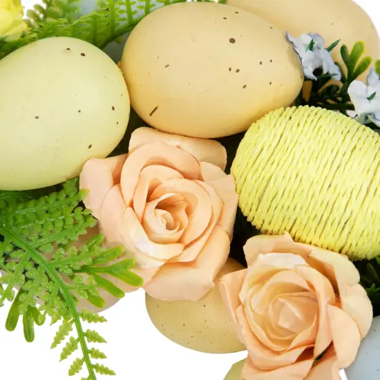 Northlight Artificial Floral Easter Egg Spring Wreath - 15" Multi {7}
