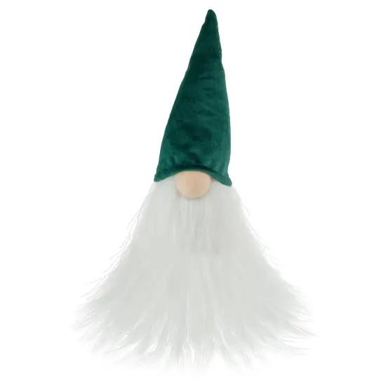 Northlight Pointy Hat Gnome Christmas Decoration - 8" - Dark Green and White {1}