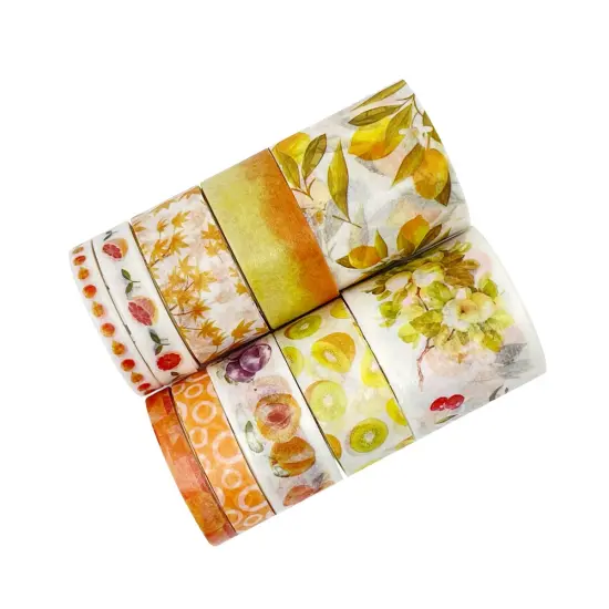 Wrapables Decorative Washi Tape Box Set (10 Rolls) Harvest Fruit {5}