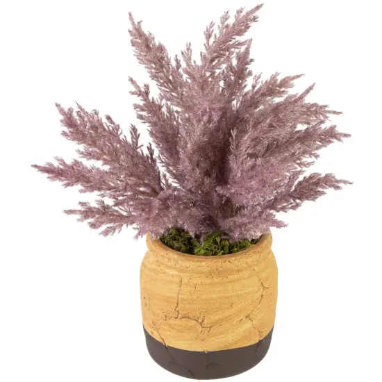 Northlight Artificial Astilbe Plant in a Ceramic Pot - 12"- Purple {4}