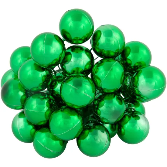 Northlight Shatterproof Ball Ornament Christmas Pick - 6.75" - Green {1}