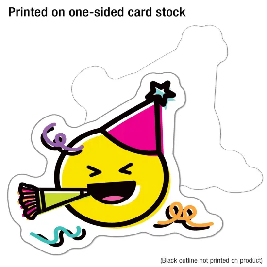 Carson Dellosa Kind Vibes 150-Piece Happy Birthday Cutouts, Colorful Cardstock Balloon, Emoji, and Cupcake Decorations for Party, Bulletin Board, and Classroom Decor {4}