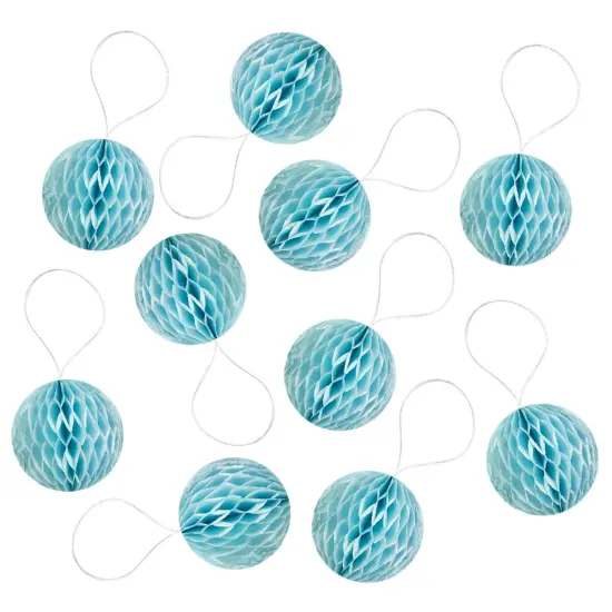 Wrapables Mini Honeycomb Ball Party Decorations for Weddings, Birthday Parties, Baby Showers and Nursery Decor (Set of 10), 2" 2" Sky Blue {1}