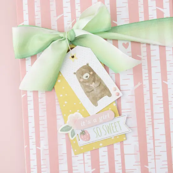 American Crafts Hello Little Girl Ephemera Die-Cuts 61/Pkg-Journaling, Gold Foil {5}