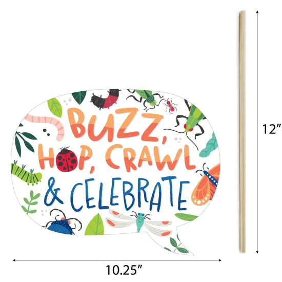 Big Dot of Happiness Buggin' Out - Bugs Birthday Party Photo Booth Props Kit - 20 Count {7}