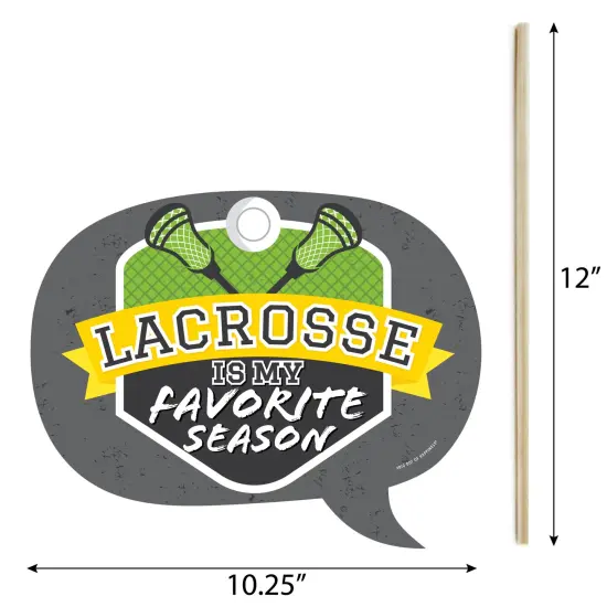 Big Dot of Happiness Funny Lax to the Max Lacrosse Party Photo Booth Props Kit 10 Piece {6}
