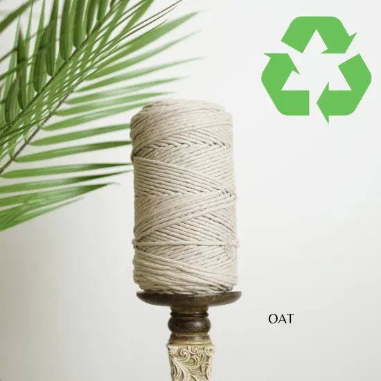 3mm Single Strand Macrame Cotton Cord, 23 Beautiful Colors, Macrame Wall Hanging, Plant Hangers, Cotton Rope for Macrame Oat {1}