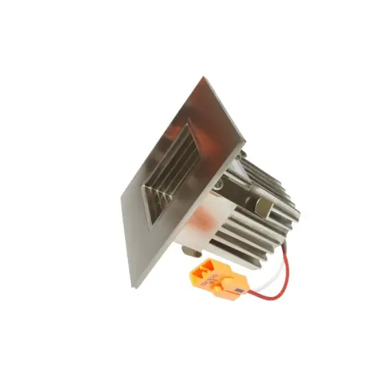 NICOR 2 in. Square LED Downlight with Baffle Trim in Nickel, 3000K Soft White {2}