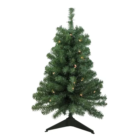 Northlight Pre-Lit Medium Blackwater Fir Artificial Christmas Tree - 3' - Clear Lights Green {3}