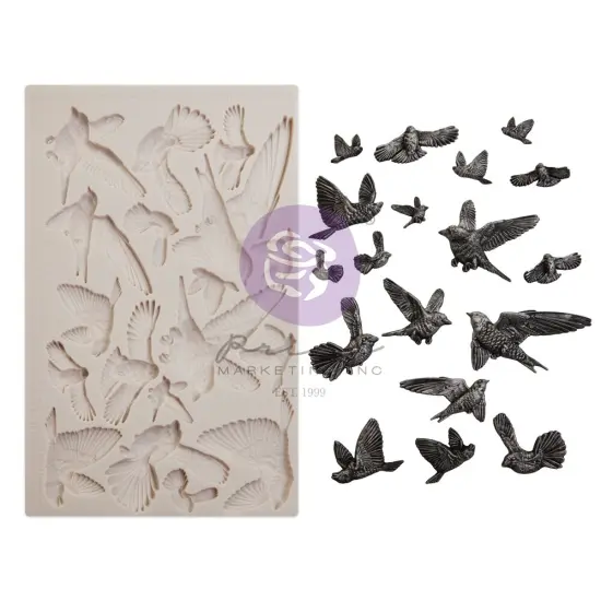 Finnabair Decor Moulds 5"X8"X8mm-Flocking Birds {2}