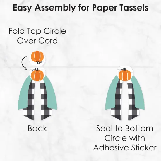 Big Dot of Happiness Happy Fall Truck - DIY Harvest Pumpkin Party Pennant Garland Decoration - Triangle Banner - 30 Pieces {7}