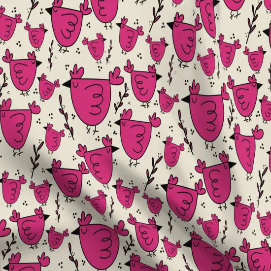 Various Fabrics by the Yard or Fat Quarter Animal Illustrative Barnyard Whimsical Chicken Custom Printed Fabric by Spoonflower {5}