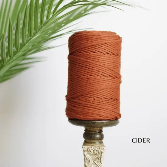 3mm EGYPTIAN GIZA COTTON | Single Strand Macrame Cord Cider {1}