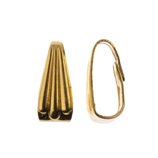 John Bead Snap-On Pendant Bail 9mm 2/Pkg-Gold {2}