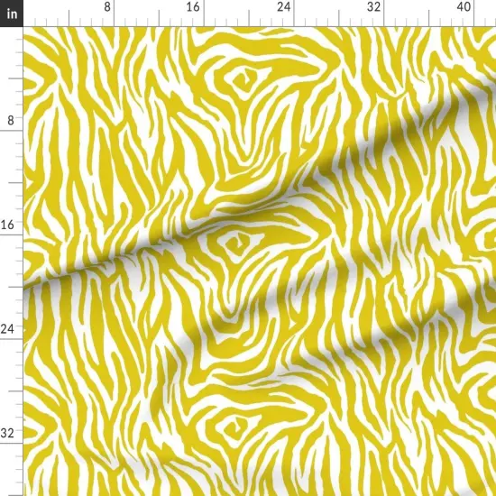 Various Fabrics by the Yard or Fat Quarter Chartreuse Stripe Bright Animal Print Yellow And White African Safari Tropical Jungle Custom Printed Fabric by Spoonflower {1}
