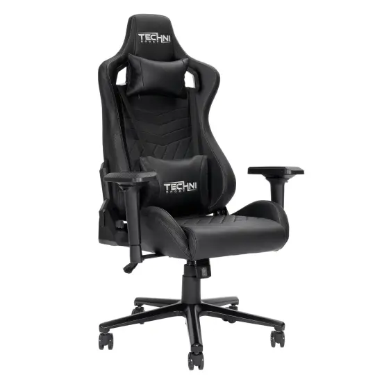 Techni Office Solutions 53" Vibrant Black Unique Techni Sports TS-83 Comfortable Gaming Chair {3}