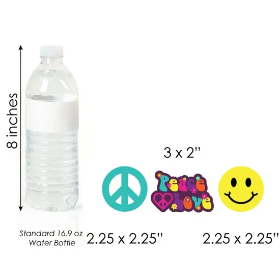 Big Dot of Happiness 60's Hippie - DIY Shaped 1960s Groovy Party Cut-Outs - 24 Count {6}