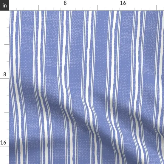 Various Fabrics by the Yard or Fat Quarter Blue Summer Contemporary And White Vertical Stripes Thin Modern Beach Costal Boho Chic Custom Printed Fabric by Spoonflower {2}